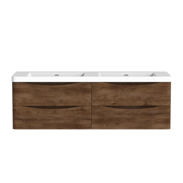 Meuble-lavabo double fiori 60" Rosewood