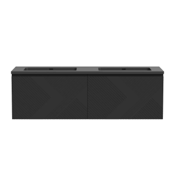 Meuble-lavabo Omaha 60" Noir jais
