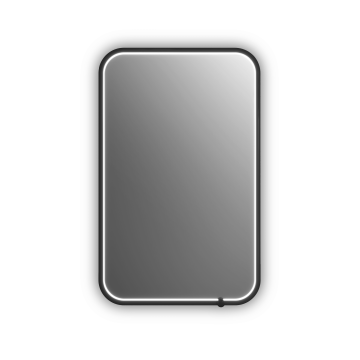 Miroir à éclairage Del pour salle de bain Nox 20 po Noir