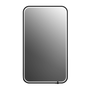 Miroir à éclairage Del pour salle de bain Nox 22 po Noir