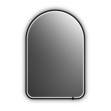 Miroir à éclairage Del pour salle de bain Nox 24 po Noir
