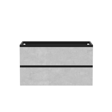 Meuble vanité Sidney 36" Noir mat et Gris ciment