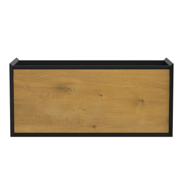 Meuble vanité Dakar 48" Noir mat et Chêne naturel