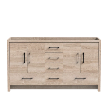 Meuble vanité double Baja 60" Chêne blanc