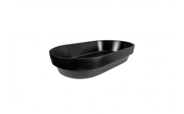 Lavabo semi-encastré Gallia ll 23 5/8 po noir mat