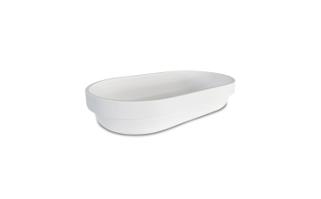Lavabo semi-encastré Gallia l 23 5/8 po blanc mat