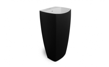 Lavabo piédestal Olympia noir mat