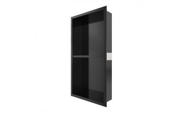 Niche de douche Misa II en acrylique noir mat