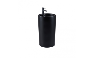 Lavabo piédestal Costa ll noir mat