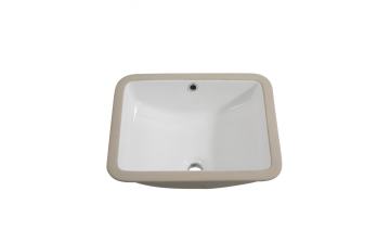 Lavabo sous comptoir Cyana l 18 po blanc lustré