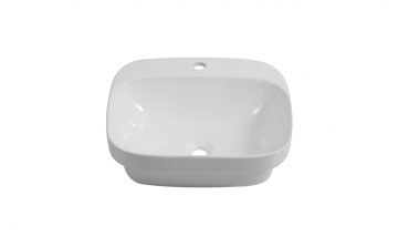 Lavabo semi-encastré Ariel 20 po blanc lustré