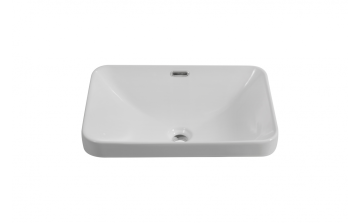 Lavabo semi-encastré Holm 20 1/2 po blanc lustré