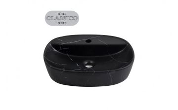 Lavabo vasque Jenna Vena 19 5/8 po noir mat