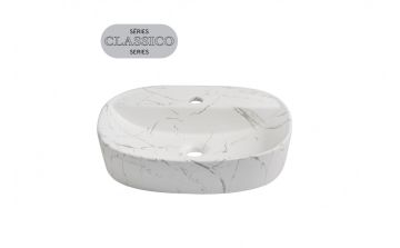 Lavabo vasque Jenna Bianco 19 5/8 po blanc mat