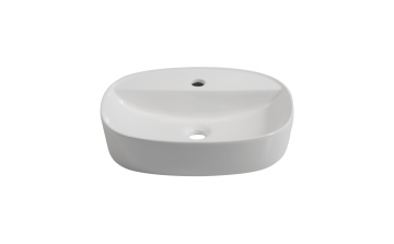 Lavabo vasque Jenna 19 5/8 po blanc lustré