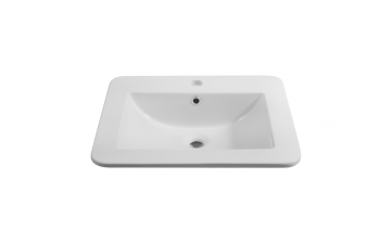 Lavabo encastré 21 7/ Elly 16 po blanc lustré