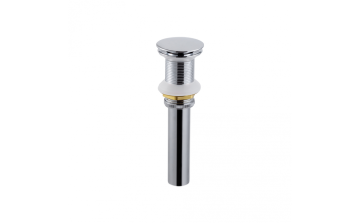 Drain de lavabo à bouton poussoir sans renvoi chrome en acier inoxydable