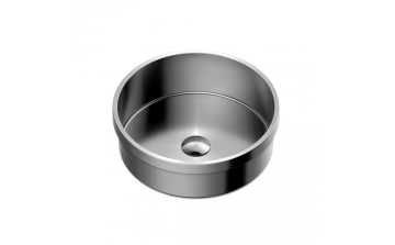 Lavabo semi-encastré Koura l 15 po en acier inoxydable