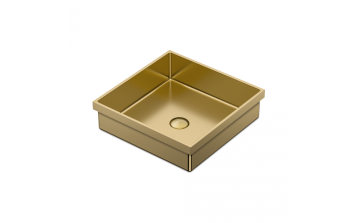 Lavabo semi-encastré Volta ll 15 3/4 po en acier inoxydable