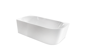 Baignoire autoportante murale Zea L 59 po 2 places en acrylique blanc lustré