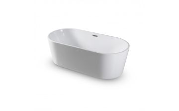 Baignoire autoportante Malva 63 po 2 places en acrylique blanc lustré