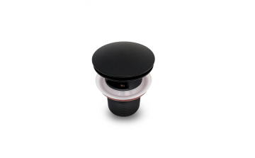 Drain et plaque de trop plein noir mat en acier inoxydable