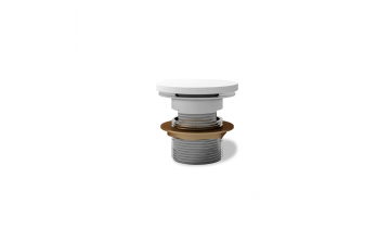 Drain de bain Pure Surface blanc mat en acier inoxydable