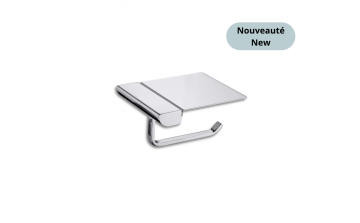 Tablette porte-papier de toilette murale Vasco en acier inoxydable chrome