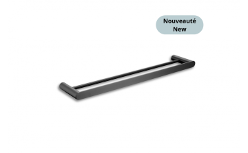 Porte-serviettes murale double 23 po Nano Nova en acier inoxydable