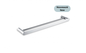 Porte-serviettes murale double Nova 23 po en acier inoxydable chrome