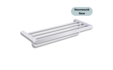Tablette porte-serviettes murale Nova 23 po en acier inoxydable blanc mat