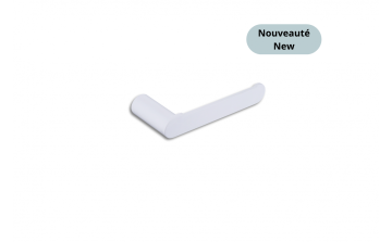 Porte-papier de toilette mural Nova en acier inoxydable blanc mat