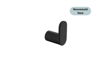 Crochet à serviette Nova en acier inoxydable noir mat