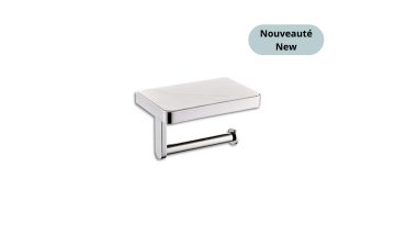 Tablette porte-papier de toilette murale Aurea en acier inoxydable chrome