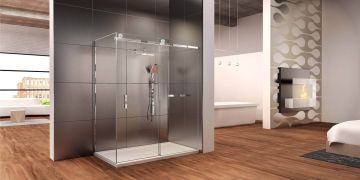 Porte de douche en coin Marelia 2 Côtés pour base 60 po x 36 po