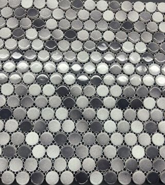Mosaïque Perle Gris poli ﻿ 12 po x 12 po
