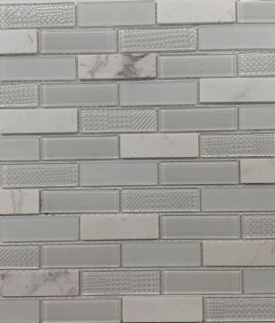 Mosaïque Rainfall Blanc 11.5 po x 11.5 po