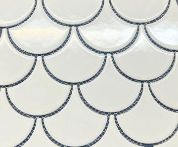 Mosaïque Scale Blanc 10.2 po x 8.75 po