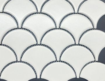 Mosaïque Scale Blanc Mat 10.2 po x 8.75 po
