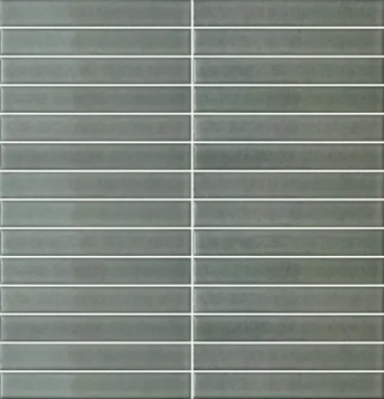 Mosaïque Stick Willow Green lustré 11.25 po x 11.75 po