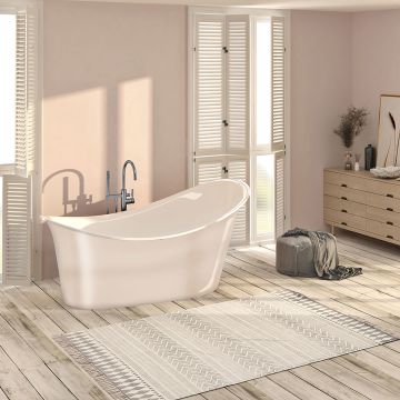 Baignoire autoportante Evora 72 1/2 po en blanc lustré