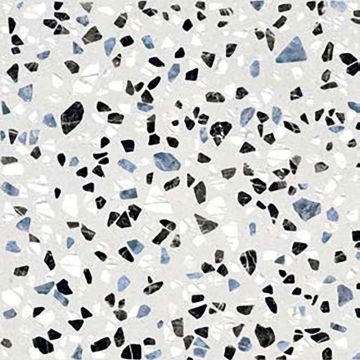Carreau de porcelaine Terrazzo Blanc mat 8 po x 8 po