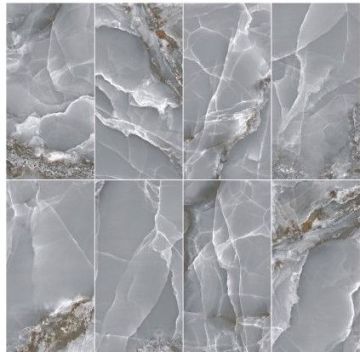Carreau de porcelaine Velvet Gris poli faces : 8 24 po x 24 po