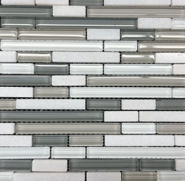 Mosaïque White Cloud Blanc 12 po x 12 po