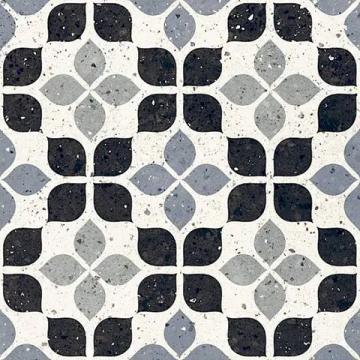 Carreau Frammenti Azzurro Fiore mat 8 po x 8 po