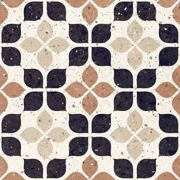 Carreau Frammenti Terracotta Fiore mat 8 po x 8 po