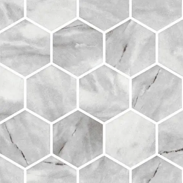 Mosaïque Hex XL Ecostone Inverno Grey mat 12 po x 12 po