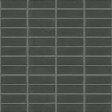 Mosaïque Basic Mosaic Charcoal Grey satiné 12 po x 12 po