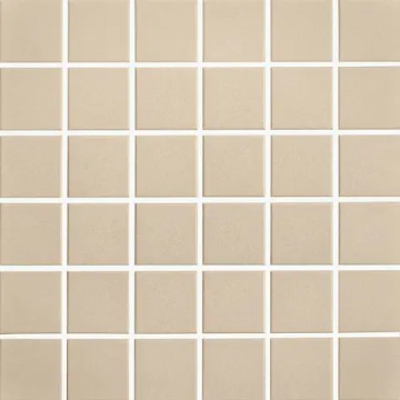 Mosaïque Plain / Techno Cream mat 12 po x 12 po