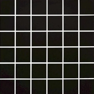Mosaïque Plain / Techno Black mat 12 po x 12 po